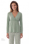 Yeşil Mama Polka Dot Patterned Long Sleeve Pants Pajama Set - 2