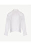 Shirring Detailed Stand Collar Blouse - 5
