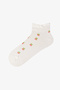 3 Pairs of Nose Stitch-Free Cotton Fruit Patterned Ruffle Booties Socks - 3