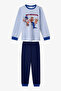Boy's Blue Capy-Jam Session Cotton Long Sleeve 2-Piece Pajama Set - 5
