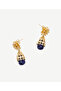 Stylish Earrings with Natural Stone Detail - 2