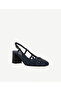 Open Back Knitwear Leather Heeled Shoes - 2