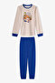 Boy's Cobalt Blue Nap Time Cotton Long Sleeve 2-Piece Pajama Set - 2