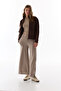 Brown Pocket Detailed Scuba Zippered Long Sleeve Jacket - 5