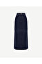 Slit Detailed Denim Skirt - 5