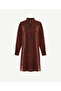 A Form Shirt Collar Long Sleeve Dress - 5