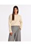 Wool Cashmere Wide Crew Neck Long Sleeve Sweater - 2