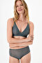 Traceless Gray Zerogram Decolette Padded Bra - 2