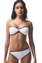 White Nicole Buckle Bikini Bottom - 6