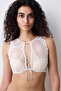 Halter Padded Eyelash Cream Bra - 2