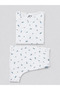 Women's 100% cotton eyelet knit pajama set - blue - 3