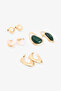 Gold Color Black Maria Earring Set - 2