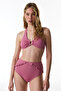 Rose Pink High Waist Bikini Bottom - 4