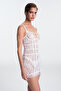 Off White Scarlett Lace Unlined Babydoll - 4