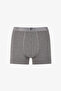 Men's Gray Motion Geometric Patterned 3-Piece Boxer - 4
