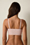 Dusty Rose Stitch-Free Detachable Padded Pointel Bralet Bra Without Underwire - 6