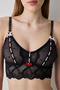 Non Wired Bandeau Black Bra - Loves Paris Collection - 3