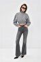 Women's Flared Stretch Fabric Stretchy Gray Flare Jeans Pants