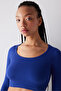 Seamless Seamless Ribbed Active Cobalt Blue Top - 4