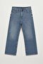 Women's High-Waist Wide-Leg Blue Jeans - 8