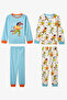 Boy's Ecru Look Retro Long Sleeve 2-Piece Pajama Set - 5