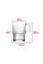 Helen Glass Mug for 6 People 270 ml with Handle (Coffee/Tea Cup) - 7