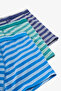 Men's Blue Striped 3-Piece Boxer Briefs - 5