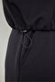 Black Silky Feel High Neck Crop Sweatshirt - 6