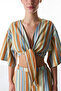 Carrie Striped Linen Short Sleeve Top - 4