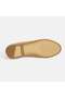 Women's Beige Slip-On Suede Loafer with Lock Accessories - 4