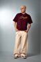 تي شيرت رجالي من Yellow Motion Bordo Boxy Crop - 4
