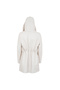 Biana Cream Women's Hooded Leather Coat - 6