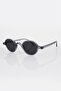 Oval Cut Gray Transparent Framed Men's Sunglasses - 2