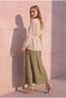 Oslo Fabric Ribbon Detailed Gathered Jacket Skirt Women's Set - 4