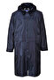 Unisex Navy Blue Long Raincoat
