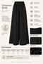 Women's Black Skirt Pants Modal Cotton Loose Fit Elastic Waist Side Pockets Comfortable Pants Code:Etekpant-2 - 2