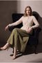 Oslo Fabric Ribbon Detailed Gathered Jacket Skirt Women's Set - 5