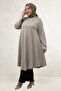 68090 Large Size Modal Mevlana Tunic - Beige