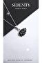 Black Zircon Stone Swan Figure Steel Necklace