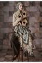 Abstract Flow Pattern Voile Scarf Green