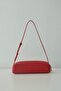 Red Mervie Leather Look Baguette Bag - 6