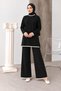 Women's Slim Fit Pant Suit with Sewing Details - 4