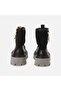 Women's Genuine Leather Rubber Sole Black Casual Boots - 4