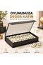 Premium Domino Set with Luxury Leather Box 28 Pieces Double 6 Tiles with Spinner – 2-4 Players New Year Gift B - 8