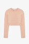 Crew Neck Long Sleeve Basic Crop Blouse - 4