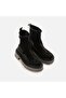 Women's Genuine Leather Rubber Sole Black Casual Boots - 3