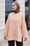 Oversized Salmon Sweat with Folded Sleeves - 2
