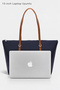 Navy Blue Women's Shopper Bag 217 - 6