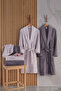 6 Piece 3D Embroidered Premium Bamboo Family Bathrobe Set (Contains 70% Bamboo Fiber) - 6