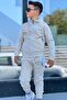 Boy's Scuba Potential Thick Striped Hooded Diving Fabric Tracksuit Set Esf7026 - 7